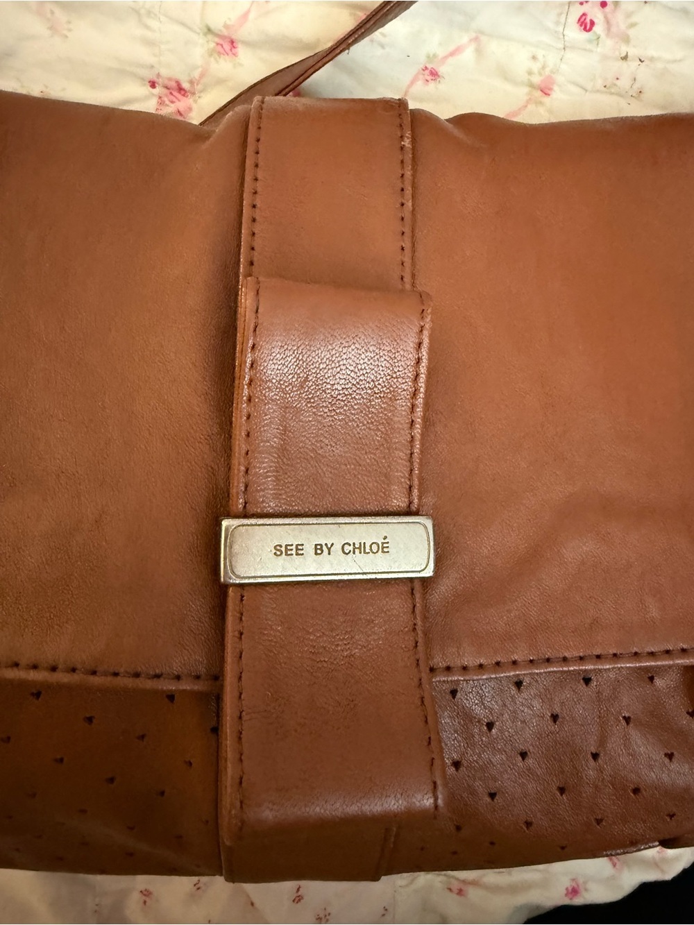 See By Chloe Cognac Brown Leather Crossbody Bag - Picture 2 of 13